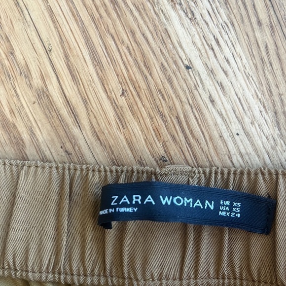 Zara Pleated Camel Pants XS - Picture 8 of 8